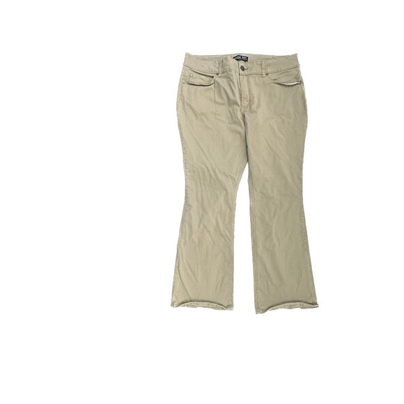 Riders by Lee Mid Rise Bootcut Women's size 16P Beige Khaki Chino Pants - Picture 1 of 5